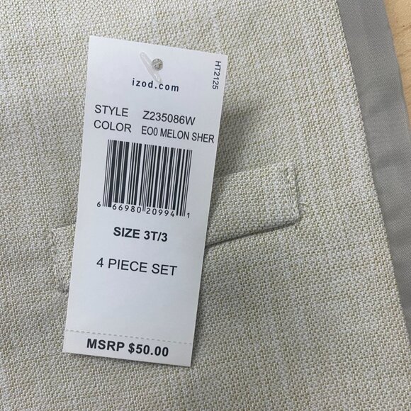 Izod Boy's Gray Dress Vest Sz 3T/3 - NWT - Picture 6 of 10